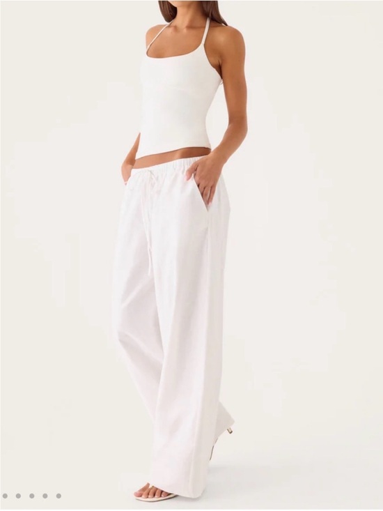 Peppermayo Pants - Peppermayo white linen pants